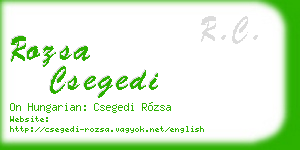 rozsa csegedi business card